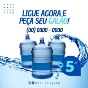 marketing digital, canva, distribuidor de água, vendas, viral