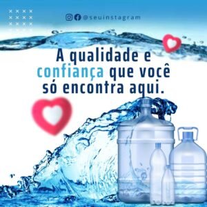marketing digital, canva, distribuidor de água, vendas, viral