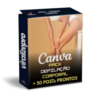 Pack Canva Depilação Corporal – 50 Artes Profissionais para Estética