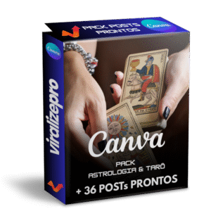Pack Canva Astrologia & Tarô – 36 Artes Místicas | ViralizePro