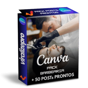 Pack Canva Barbearia – 50 Artes Modernas | ViralizePro
