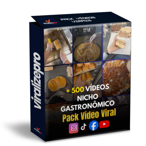 500 vídeos virais de gastronomia prontos para fortalecer sua marca, gerar engajamento e atrair clientes no digital.