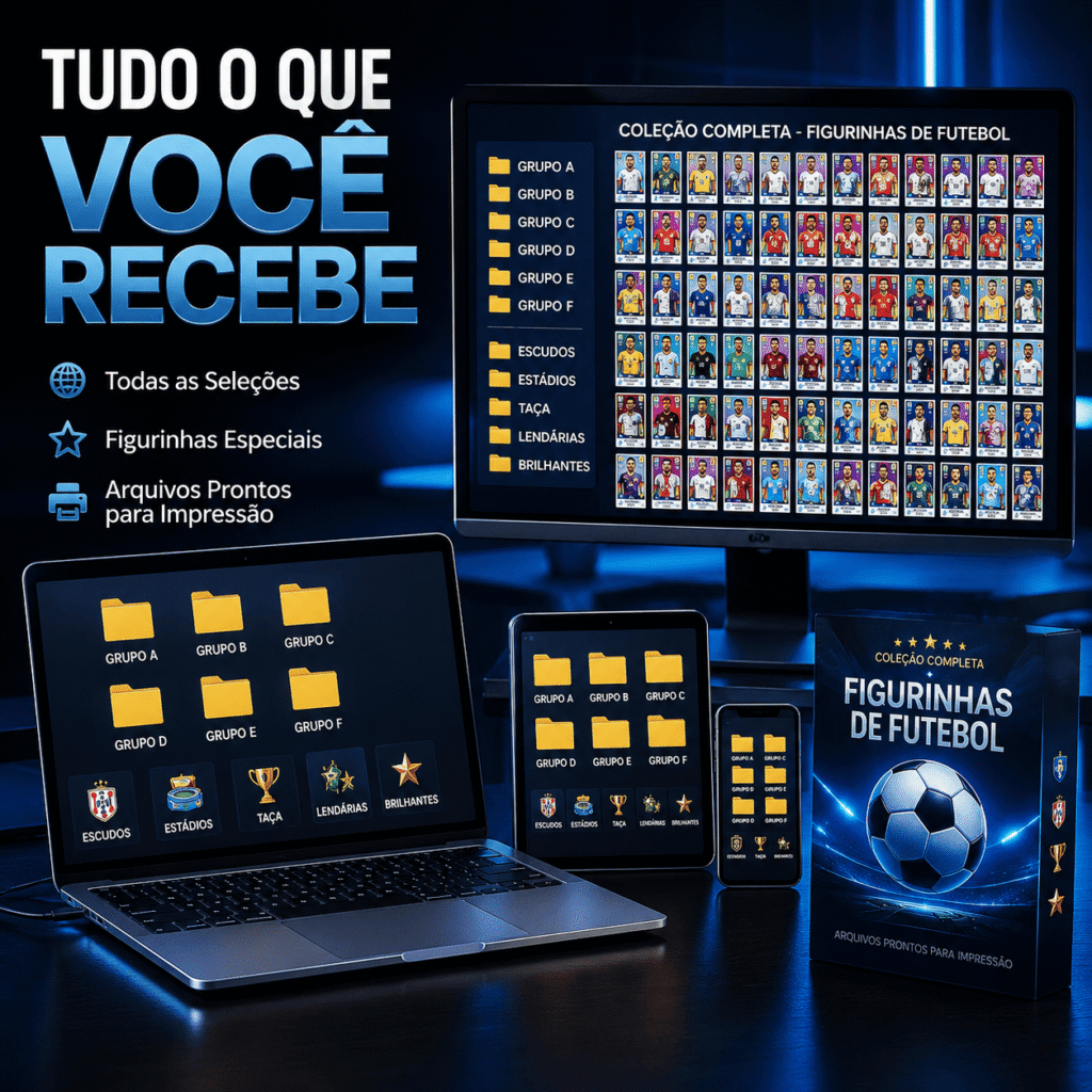 Pack Completo Figurinhas Copa do Mundo 2026 – Alta Resolução para Impressão Premium
