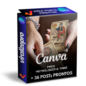 Pack Canva Astrologia & Tarô – 36 Artes Místicas | ViralizePro